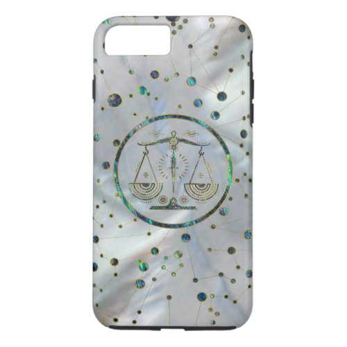 Libra Zodiac Gold Abalone on Constellation iPhone 8 Plus7 Plus Case