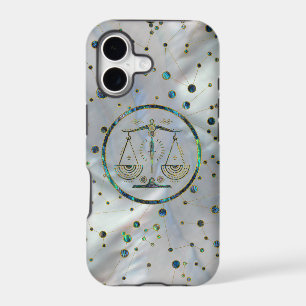 Libra Zodiac Gold Abalone on Constellation iPhone 17 Case