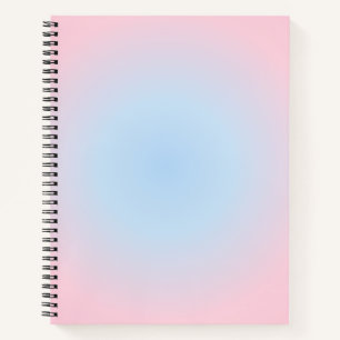 Libra Zodiac Gradient, Pink Blue Aura Gradient Notebook