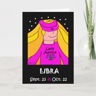 LIBRA - ZODIAC GREETING CARD