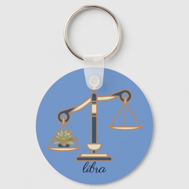 Libra Zodiac  Keychain (Front)