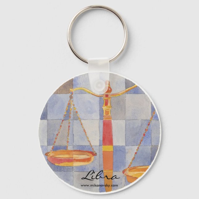 Libra Zodiac Keychain (Front)
