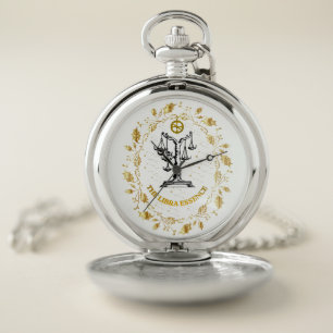 Libra Zodiac Luxury Aesthetic Stars Art Pocket Watch