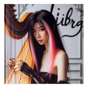 Libra Zodiac Musician Harp Acrylic Print