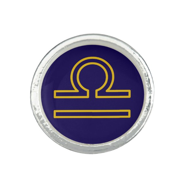 Libra Zodiac Ring (Front)