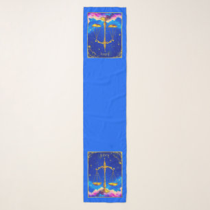 Libra Zodiac Scales in a Star-Filled Sky Scarf