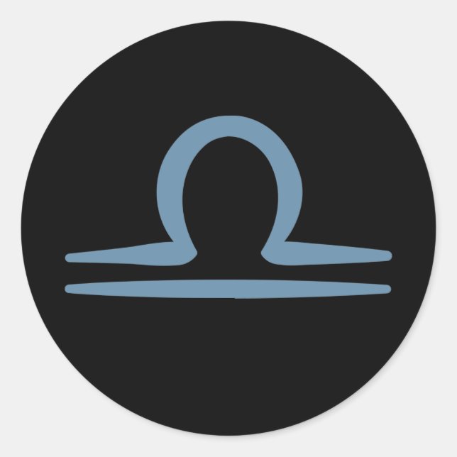 LIBRA Zodiac September October Birthday Astrology  Classic Round Sticker (Front)