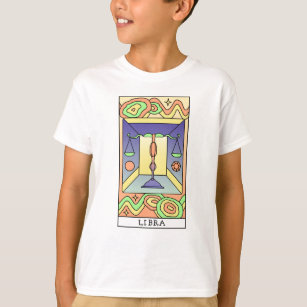 Libra Zodiac Sign Abstract Art Vintage T-Shirt