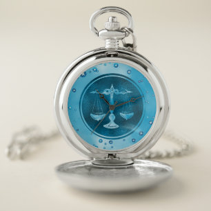 Libra Zodiac Sign Air Element Pocket Watch
