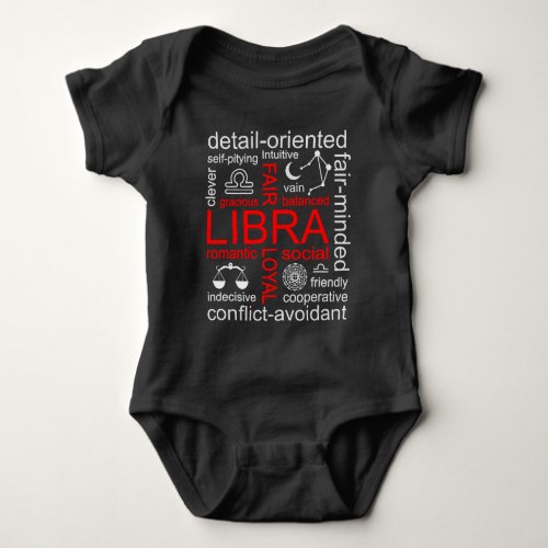 Libra Zodiac Sign Baby Bodysuit