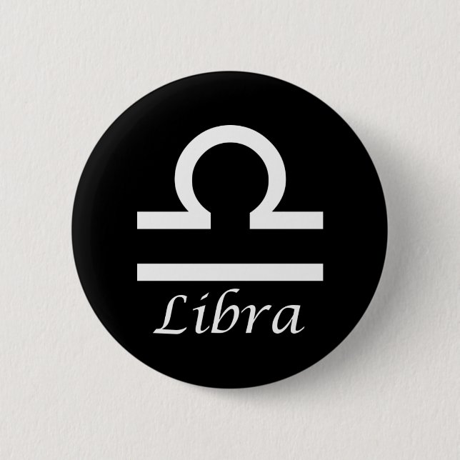 'Libra' Zodiac Sign Button (Front)