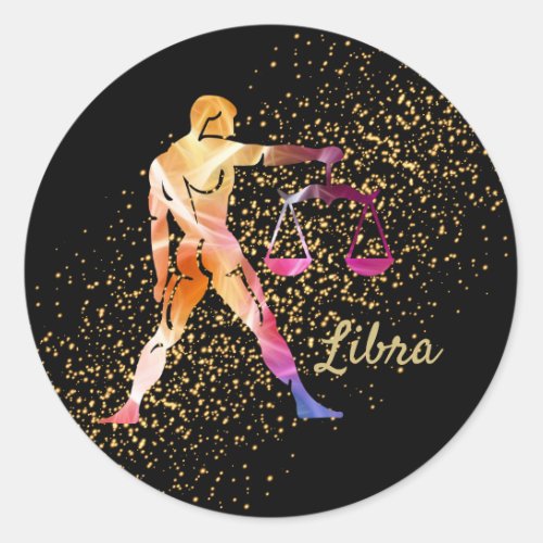 Libra _ Zodiac Sign Classic Round Sticker