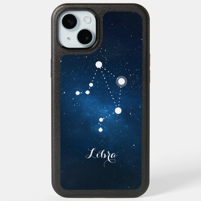 Libra Zodiac Sign Constellation iPhone 15 Plus Case (Back)