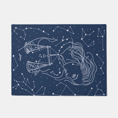 Libra zodiac sign doormat