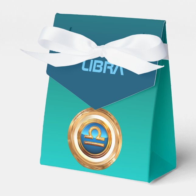 Libra Zodiac Sign Favor Boxes (Front Side)