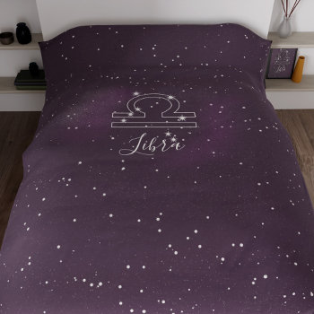 Libra Zodiac Sign Galaxy Astrology Duvet Cover by mothersdaisy at Zazzle