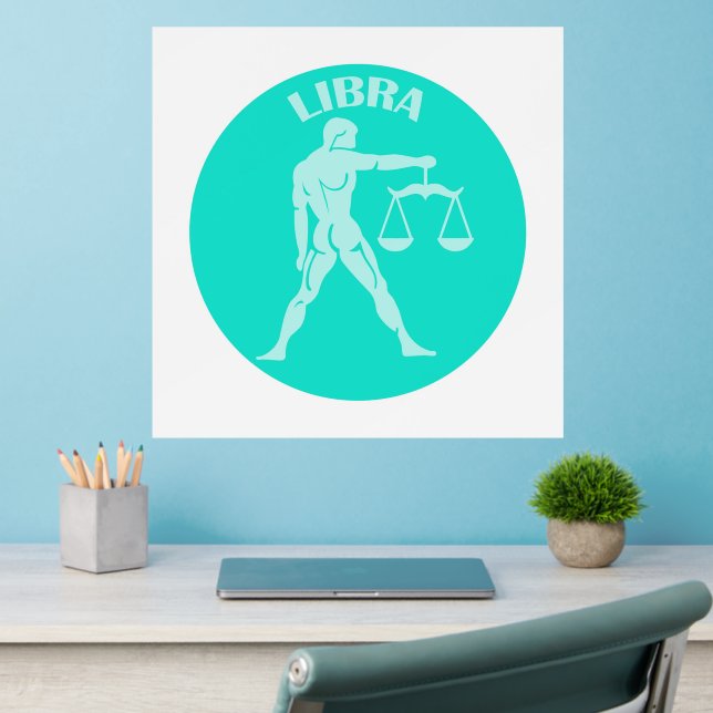 Libra, Zodiac Sign, Horoscope, Astrology Wall Decal (Home Office 2)