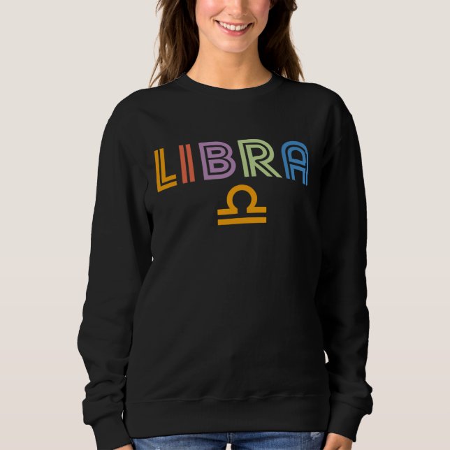 Libra Zodiac Sign Horoscope Vintage Classic Sweatshirt (Front)