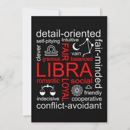 Libra Zodiac Sign Invitation