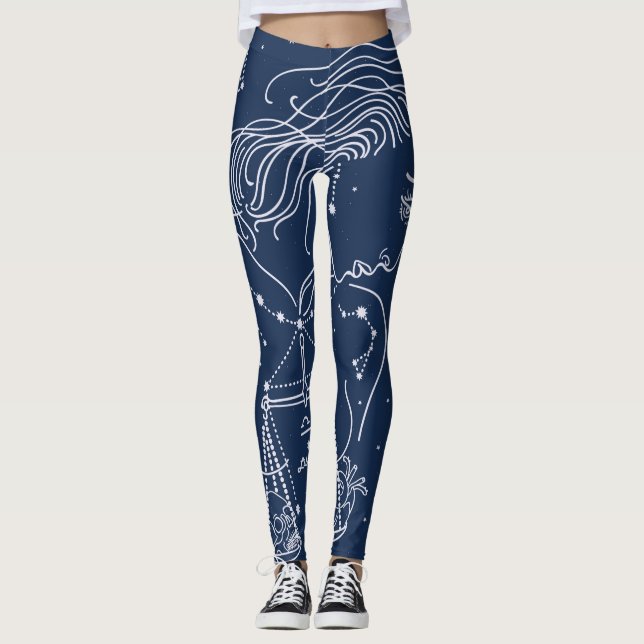 Libra zodiac sign leggings (Front)