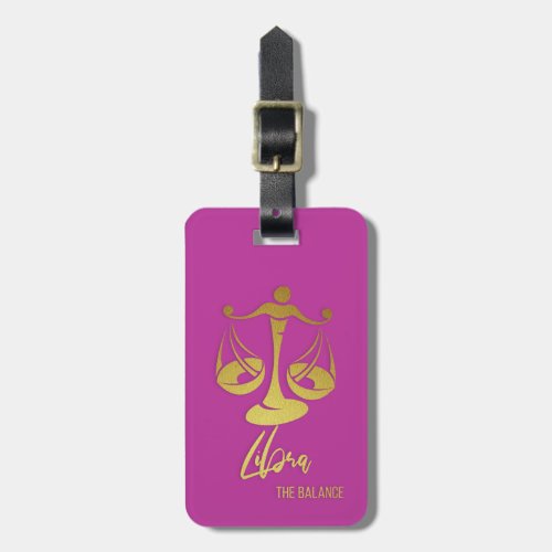 Libra Zodiac Sign Luggage Tag