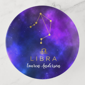 Libra Zodiac Sign - Mini Trinkets Tray