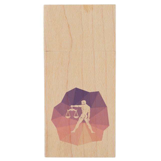 Libra zodiac sign modern USB 16GB flash drive (Front Vertical)