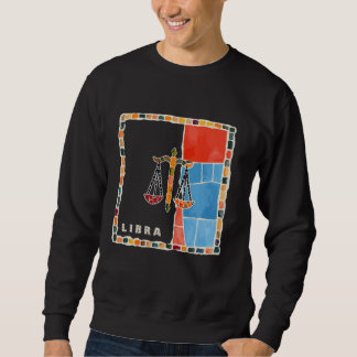 Libra zodiac sign mosaic - harmony and balance in sweatshirt