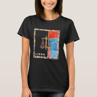 Libra zodiac sign mosaic - harmony and balance in T-Shirt