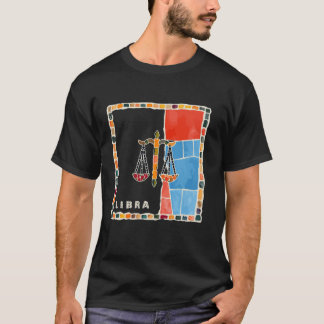 Libra zodiac sign mosaic - harmony and balance in T-Shirt