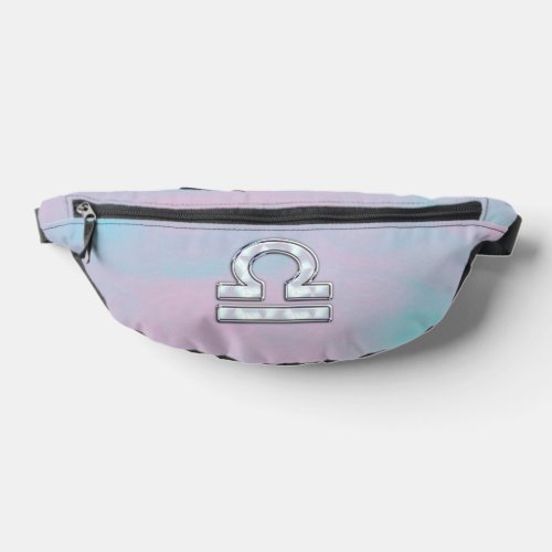 Libra Zodiac Sign Mother of Pearl Style Fanny Pack