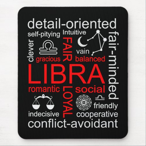 Libra Zodiac Sign Mouse Pad