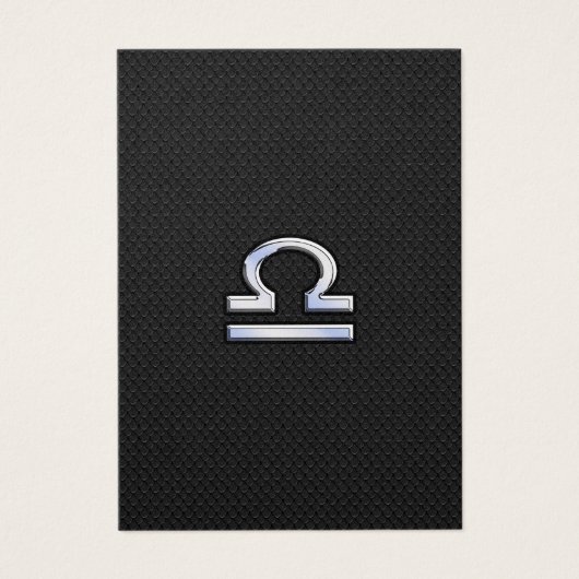 Libra Zodiac Sign on Black Snake Skin Decor (Front)