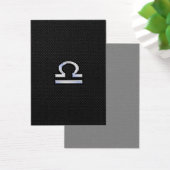 Libra Zodiac Sign on Black Snake Skin Decor (Desk)