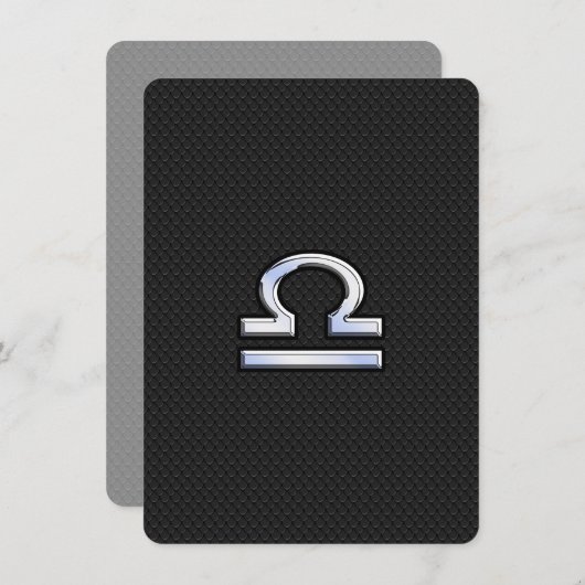 Libra Zodiac Sign on Black Snake Skin Decor (Front/Back)