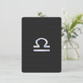 Libra Zodiac Sign on Black Snake Skin Decor (Standing Front)