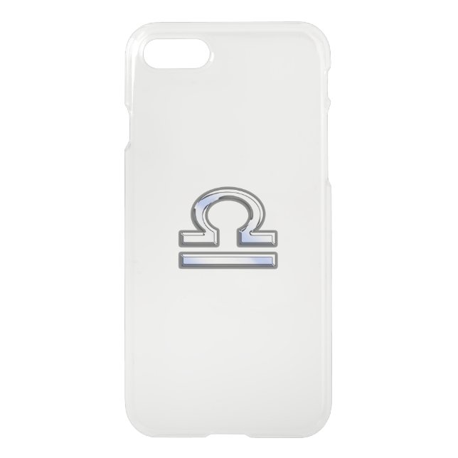 Libra Zodiac Sign on blue camo Uncommon iPhone Case (Back)