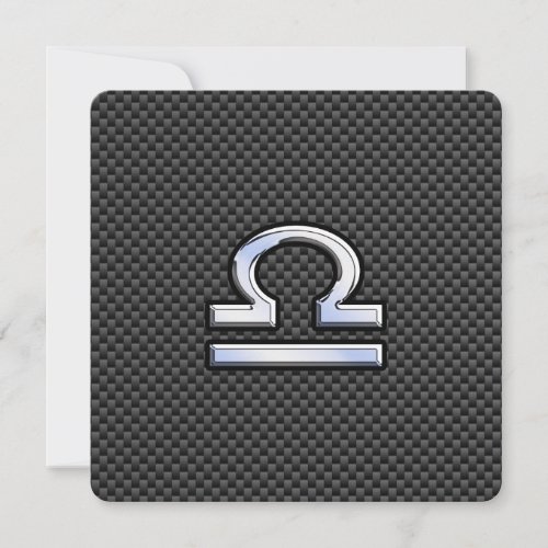 Libra Zodiac Sign on Carbon Fiber Print