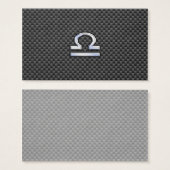 Libra Zodiac Sign on Carbon Fiber Print (Front & Back)