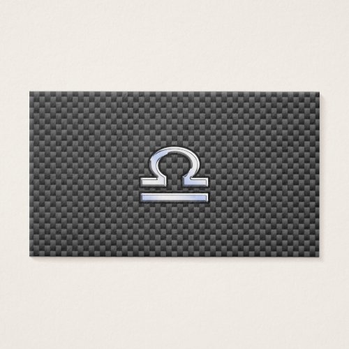 Libra Zodiac Sign on Carbon Fiber Print