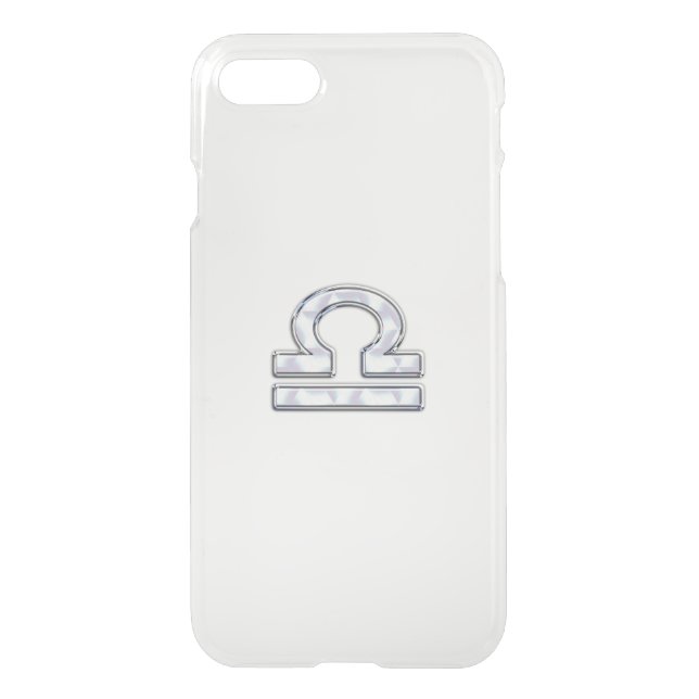 Libra Zodiac Sign on Fuchsia Camo Uncommon iPhone Case (Back)