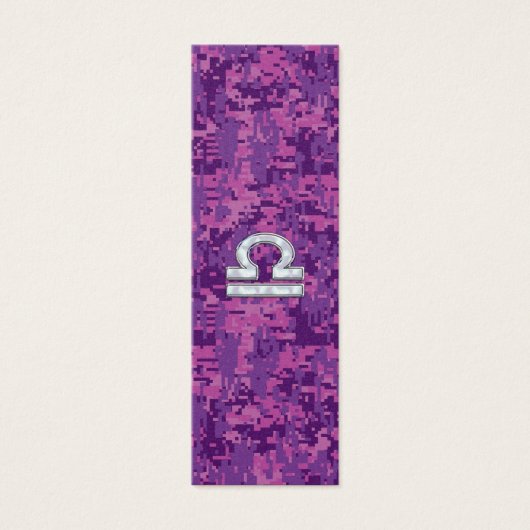 Libra Zodiac Sign on Fuchsia Digital Camo (Front)