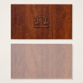 Libra Zodiac Sign on Mahogany Style Print (Front & Back)