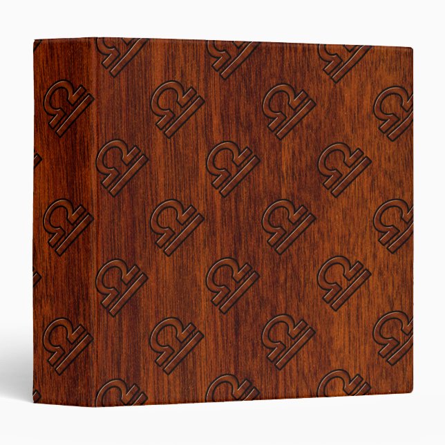 Libra Zodiac Sign on Mahogany Style Print Binder (Front/Spine)