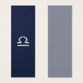 Libra Zodiac Sign on Navy Blue Carbon Fiber (Front & Back)