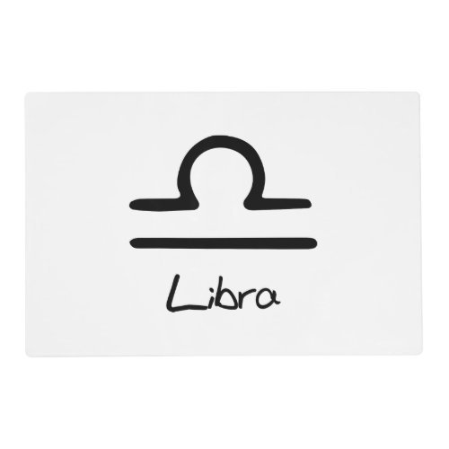 Libra Zodiac Sign on White Background Placemat