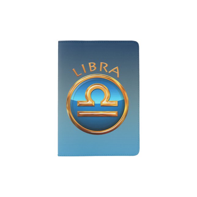 Libra Zodiac Sign Passport Holder (Front)
