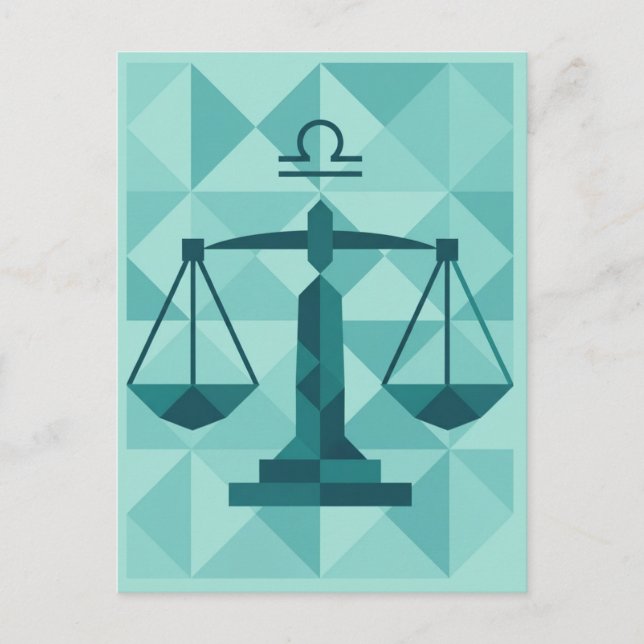 Libra Zodiac Sign Postcard (Front)