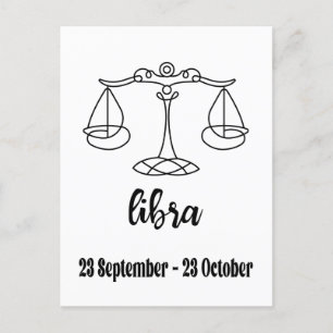 Libra, Zodiac Sign Postcard