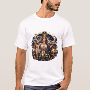 Libra Zodiac Sign Scales Celestial Astrology T-Shi T-Shirt